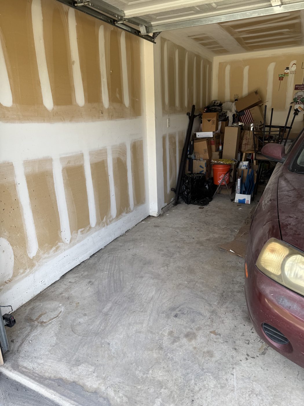 Garage swept clean after an Aggie Haulers cleanout in College Station